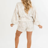 White Camo Lounge Shorts