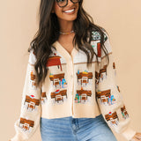 Multi School Classroom Scene Cardigan | Queen Of Sparkles