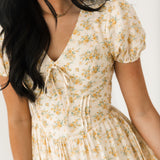 Golden Hour Floral Midi Dress