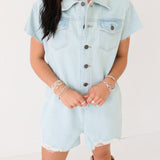 Festival Feelin Romper | Denim