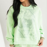 Mint Scattered Rhinestone QOS Sparkle Short | Queen Of Sparkles