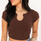 Layered Up Baby Tee | Chocolate