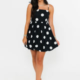 Polka Dot Bubble Mini Dress