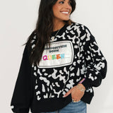 Black Composition Book Queen Sweatshirt | Queen Of Sparkles