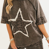 Stitched Star Tee | Cheetah