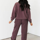 Mixed Textures Crewneck | Washed Cherry