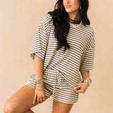 Seaside Lounge Stripe Short | Sand