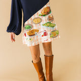 Navy & Pink Gingham Colorblock Thanksgiving Meal Collar Dress | Queen Of Sparkles