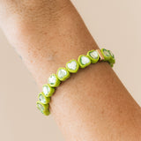 Heart Beaded Bracelet | Lime