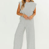 The Hallie Stripe Terry Pant