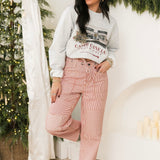 Vintage Barrel Jeans | Red Stripes