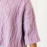 Cable Knit Sweater | Lavender