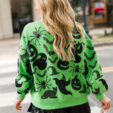 Green & Black Halloween Icon Sweatshirt | Queen Of Sparkles