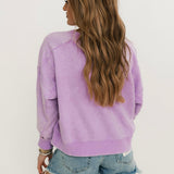 Everly Acid Pullover | Lavender