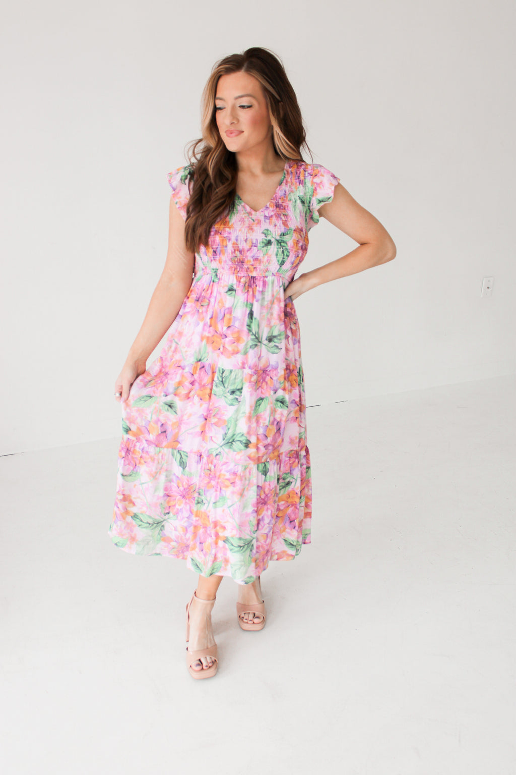 FOREVER YOURS MIDI | PINK FLORAL
