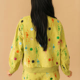 Lime Green Multi Skeleton Sweatshirt | Queen Of Sparkles