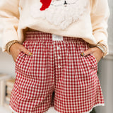 Sunday Morning Boxer Shorts | Red Check