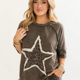 Stitched Star Tee | Cheetah