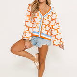 Licensed Tennessee Knit In Mascot Rhinestone Cardigan | Queen Of Sparkles