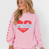 Grateful For Today Waffle Crewneck Sweatshirt