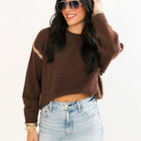 Cocoa Dusk Stitch Sweater