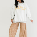 Gray Reversible Mock Neck Sweatshirt | Cheeky Delulu