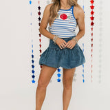 Bubble Mini Skirt | Denim