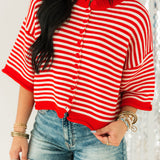 Summertime Stripe Sweater | Red