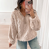 Textured Cozy Pullover | Ecru