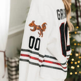 White Clark Griswold Jersey Sweatshirt | Queen Of Sparkles