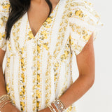 Garden Bliss Mini Dress | Yellow