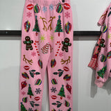 Light Pink Christmas Icons Pant | Queen Of Sparkles