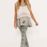 Olive Eyelet Ruffle Cami | Moonlight