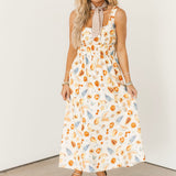 Golden Orchard Midi Dress
