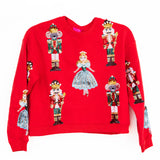 KIDS Red Nutcracker Ballet Collar Sweatshirt | Queen Of Sparkles