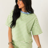 Sunny Stripe Shorts | Honeydew Periwinkle
