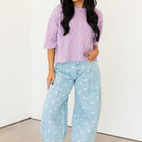 Cable Knit Sweater | Lavender