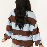 Classic Stripe Crew Wide | Periwinkle Combo