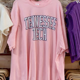 Pink Tenn Tech Oversized Graphic Tee