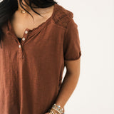 Heirloom Henley Top | Canyon Sunset