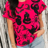 Hot Pink & Black Halloween Icon Tee | Queen Of Sparkles