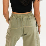 Jet Set Knit Pull On Pant | Oil Green
