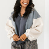 Emma Oversized Colorblock Sweatshirt | Blue