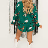 Dark Green Duck Short | Queen Of Sparkles