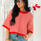 Summertime Stripe Sweater | Red