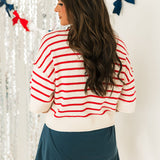 Sweet Stripe Sweater | Red