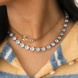 Oakland Necklace | Light Sapphire Matt