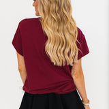 Maroon Jeweled Football Tee | Queen Of Sparkles