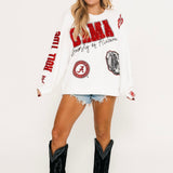 Licensed Alabama Big Icons Scattered All Over Sweatshirt | Queen Of Sparkles