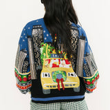Christmas Taxi NYC Scene Sweatshirt
